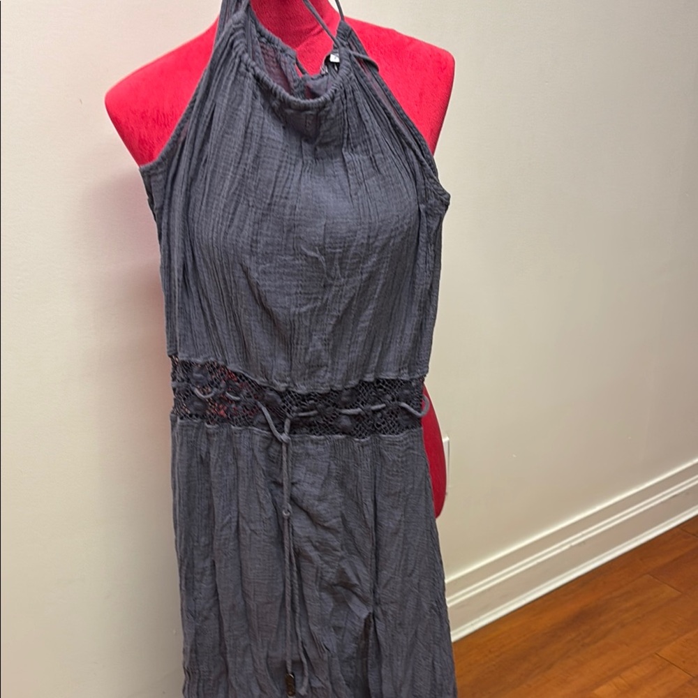 Michelle Jonas Charcoal Backless Dress